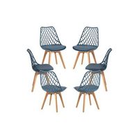 pack 6 sillas mima de polipropileno 824943 cm - azul petroleo