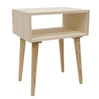 mesa auxiliar de pino marron 40x30x50cm