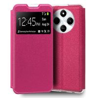 cool funda flip cover liso rosa para xiaomi redmi 14c  poco c75