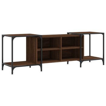 Mueble De Tv Madera De Ingeniería Marrón Roble 153x37x50 Cm Vidaxl