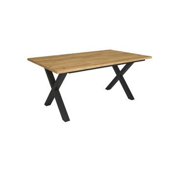 Mesa Comedor, Mesa Fija Cocina Y Salón, 167x90x74 Cm, Para 8 Comensales, Muebles Comedor, Estilo Industrial, Roble