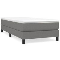 cama tapizada 203x100x25 cm tejido 100  poliester contrachapado y madera tratada - gris