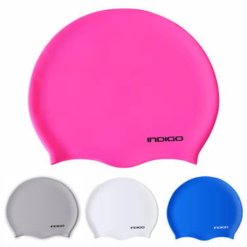 Gorro de Natación Silicona para Cabellos Largos Extra Grande INDIGO