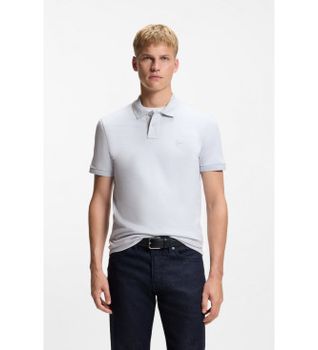 BOSS para hombre. 50507803 Polo Passenger gris claro (M), Casual, Algodón, Manga corta