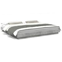 estructura de cama madera de ingenieria gris hormigon 180x200cm vidaxl