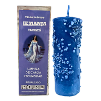velon ritualizado de iemanja  yemaya con sal gruesa especial limpieza descarga y fecundidad