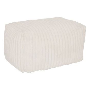 Puf Muzi Rectangular Acanalado, 61 X 78 Cm, Color Crema - Atmosphera Createur D'interieur