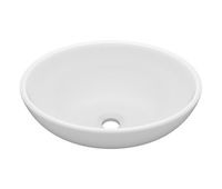 lavabo - lavamanos de lujo ovalado ceramica blanco mate 40x33 cm