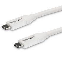 Cable 4m USB-C a USB-C con capacidad para Entrega de AlimentaciÃ³n de 5A - USB Tipo C - Cable de Carga USBC - USB 2.0 - Blanco