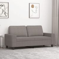 sofa de 2 plazas  sofa de salon  sofa de descanso de tela gris taupe 140 cm cfw43726