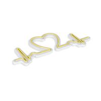 iluminacion led decorativa de plastico love rhythm amarillo 51x21x2 cm