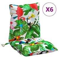 cojines para silla respaldo bajo 6 uds tela oxford multicolor vidaxl