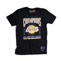 camiseta mitchell and ness lakers champions tee negra