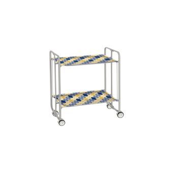 Carrito Auxiliar Plegable Bauhaus Con Ruedas – Armazón Metálico Gris, 2 Niveles, 4 Posiciones Ajustables,,85