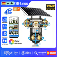 camara solar 4g con sim para exteriores 3 lentes 3 pantallas deteccion humana pir zoom 10x vision nocturna impermeable proteccion de seguridad cctv