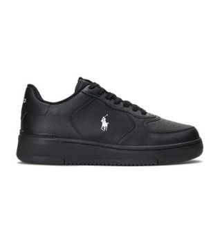 Polo Ralph Lauren para hombre. 809891791002 Zapatillas de Piel Masters Coury negro (41), Plano, Cordones, Casual
