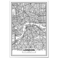panorama cuadro de metacrilato mapa de ciudad londres 70x100 cm