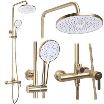 Conjunto De Ducha Ontario Brush Gold