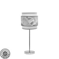 fabrilamp lampara de sobremesa camerun 1xe14 cromoblancogris 18d