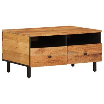 Mesa De Café - Mesa De Centro Madera Maciza De Acacia 80x54x40 Cm