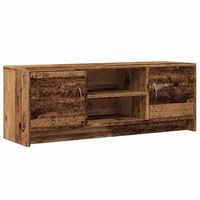 mueble de tv madera ingenieria madera envejecida 102x30x375 cm vidaxl
