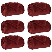 mantitas de sofa 6 uds rojo burdeos 150 x 200 cm 468 kg lana vidaxl