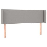 cabecero cama  panel de cabecera de tela gris claro 147x16x7888 cm