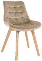 silla de comedor con asiento en terciopelo marron