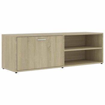 Mueble Tv | Mueble De Salón | Armario Tv Madera Contrachapada Color Roble 120x34x37 Cm