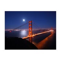 papel pintado 3d - el puente golden gate por la noche 300x231 cm
