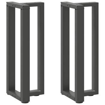 Patas Para Consola En Forma De T (2 Unidades), Antracita, 25 X 28 X (72-73) Cm, Acero Vidaxl