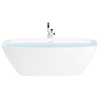 banera independiente de solid surface con borde fino 170 cm blanco sella