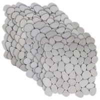 baldosas de guijarros blanco 30 x 30 cm guijarro de rio vidaxl