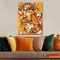 pintura decorativa lienzo 15071148270100 multicolor 70x100 cm