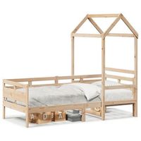 cama para adulto  cama individual  sofa cama con techo de madera maciza de pino 80x200 cm