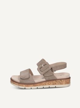 CAPRICE Sandal, brown, made of Leather without heel, Size 42