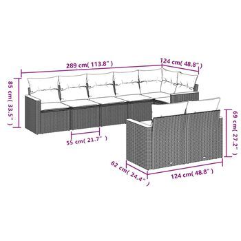 Conjunto De Salón Exterior (incluye Cojines, Conjunto De 8 Piezas)