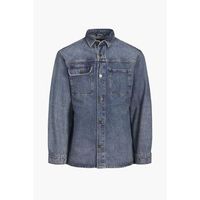 jack  jones camisa manga larga 12252698 scott overshirt-blue denim para hombre