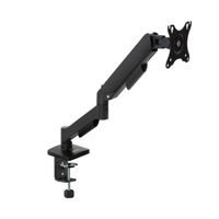 tooq soporte de mesa con brazo articulado para monitor de 13r-32r - giratorio e inclinable - gestion de cables - peso max 9kg - vesa 100x100mm - color negro