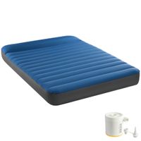 colchon hinchable doble truaire con hinchador usb 137x191x22 cm gris