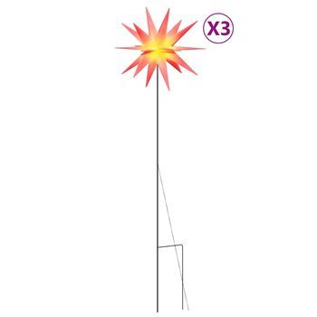 Lámparas De Navidad Led Plegables 3 Unidades Rojo 57 Cm Vidaxl