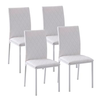 Sillas de comedor 41x50x91 cm blanco