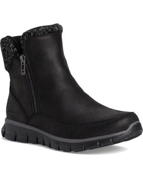 de SKECHERS BOTINES PLANOS SYNERGY MUJER - NEGRO