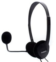 auriculares nilox microfono control vol negro alambrico