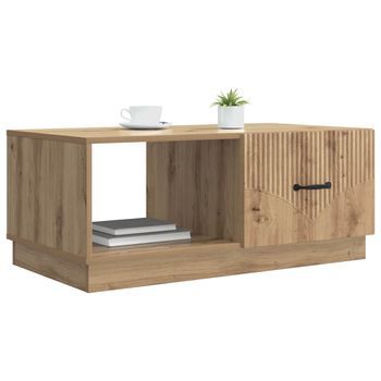 Mesa De Café - Mesa De Centro - Mesa Baja Roble Artesanal 90 X 50 X 37 Cm