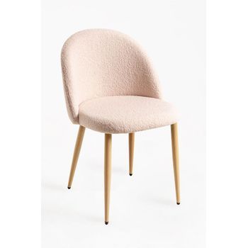 Pack 6 Sillas Vint Borreguito De Terciopelo 74*41.50*43 Cm - Beige