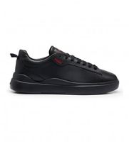 hugo para hombre 50499261 zapatillas de piel blake negro 42 plano cordones casual