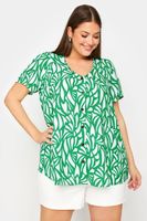 yours blusa verde estampada mujer curvy y tallas grandes yours
