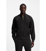 boss para hombre 50553566 sudadera de algodon con ribetes en contraste negro xl casual deportivo