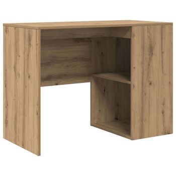 Escritorio | Mesa De Trabajo Con Estante Roble Artesanal 102 X 50 X 75 Cm